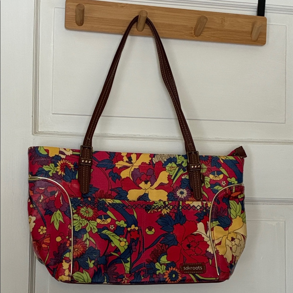 Sakroots Vibrant Floral Shoulder Bag